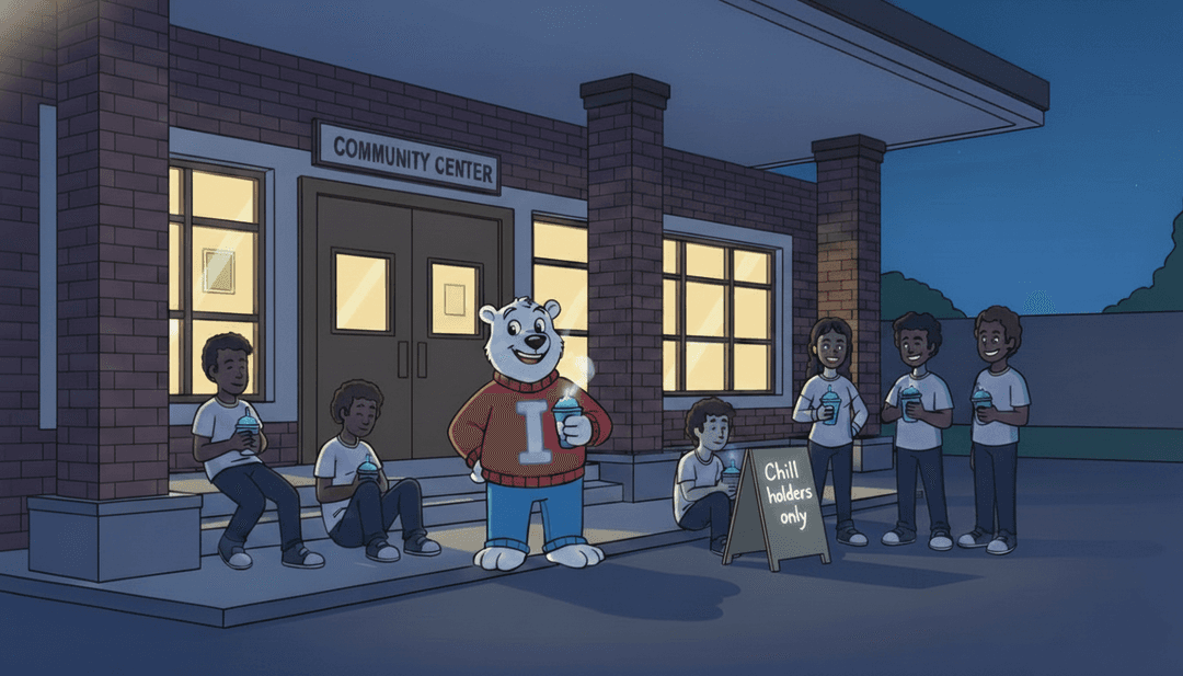 Community meme: chill holders only.